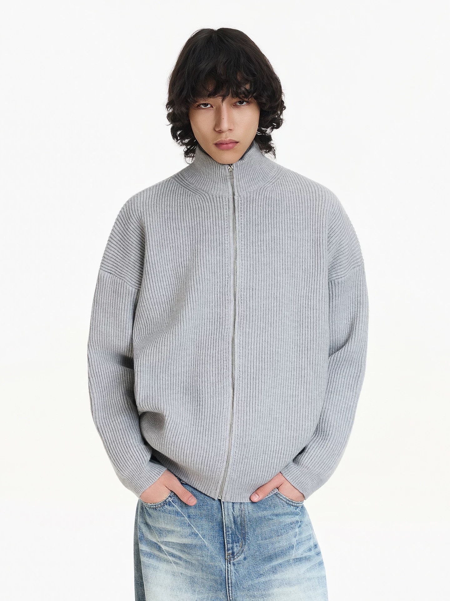 SIMPLEACTION 美式復古簡約立領針織外套