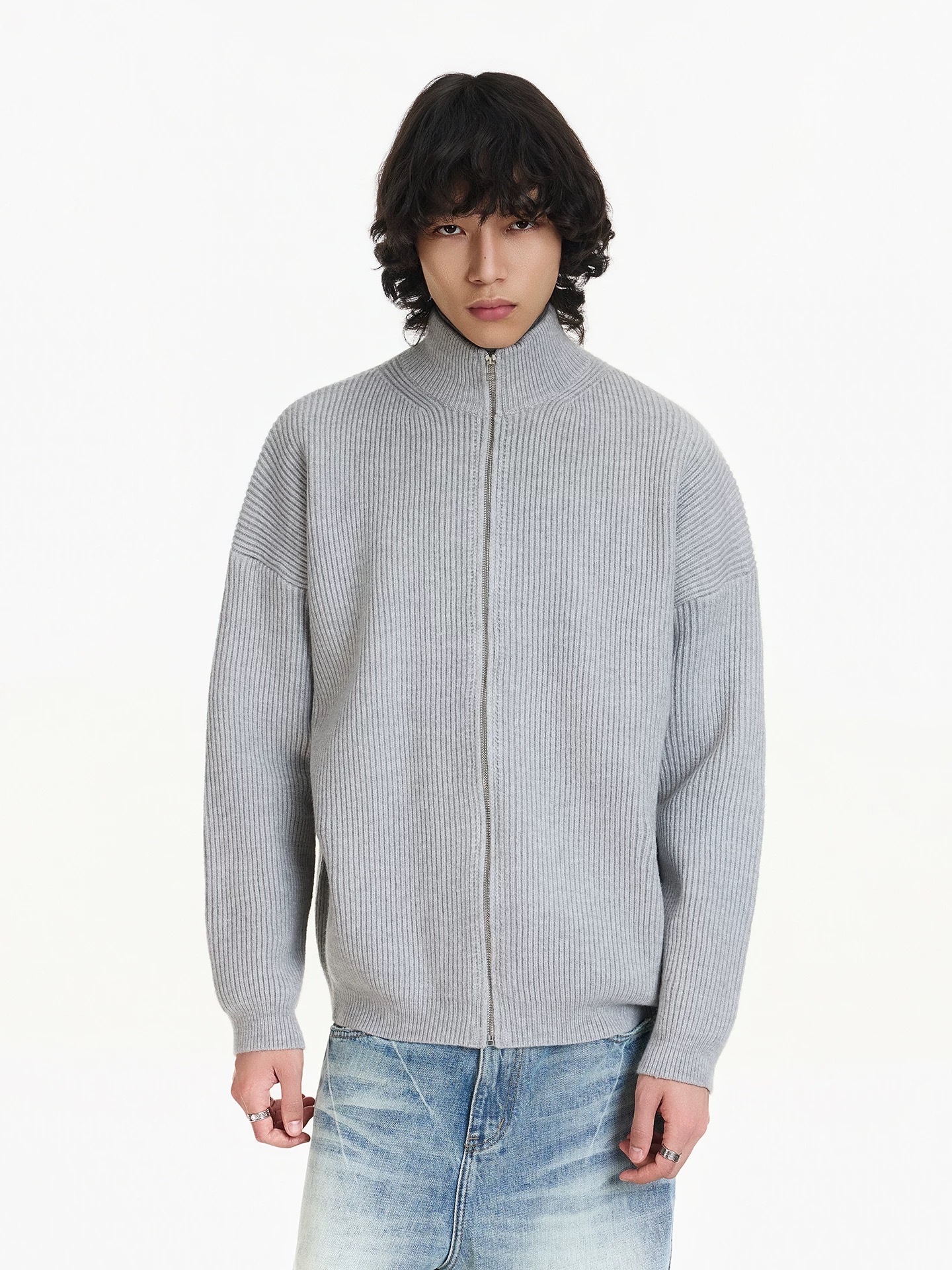 SIMPLEACTION 美式復古簡約立領針織外套