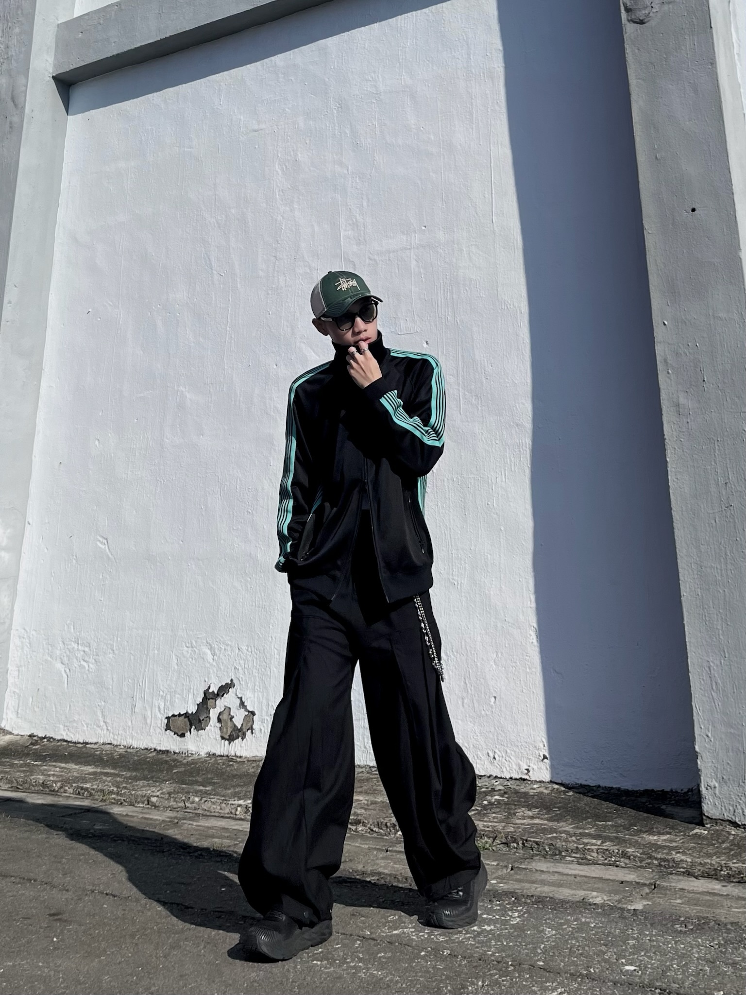 Stussy x New Era Basic Trucker 9twenty Cap 米色Logo深綠網帽