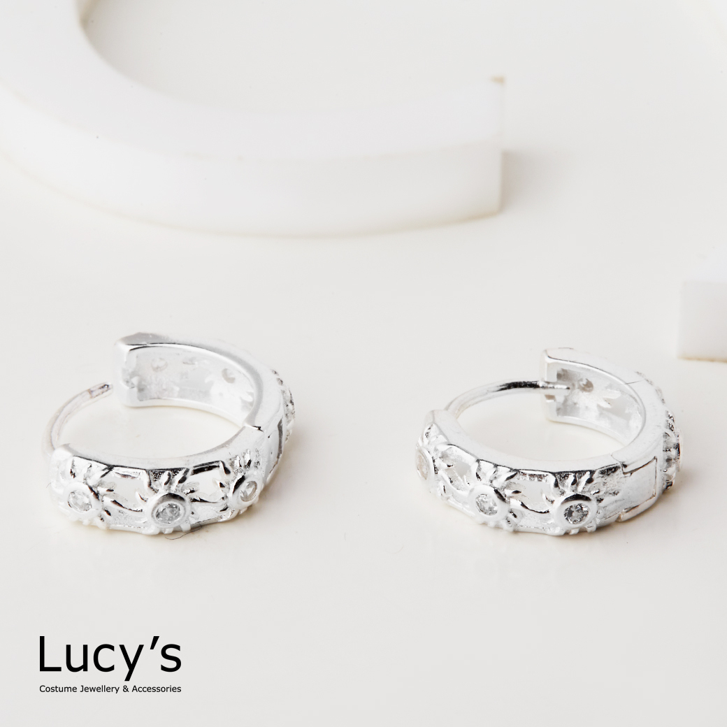 925純銀 煦煦冬陽 易扣耳環 (126604)