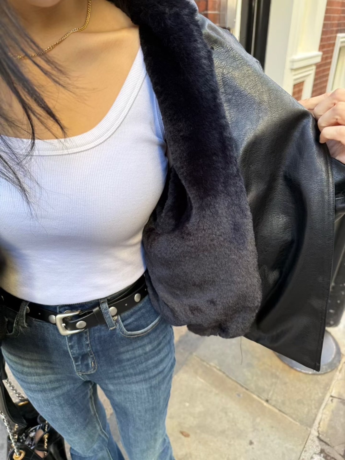 【韓國連線】A11 內加絨短版夾克皮外