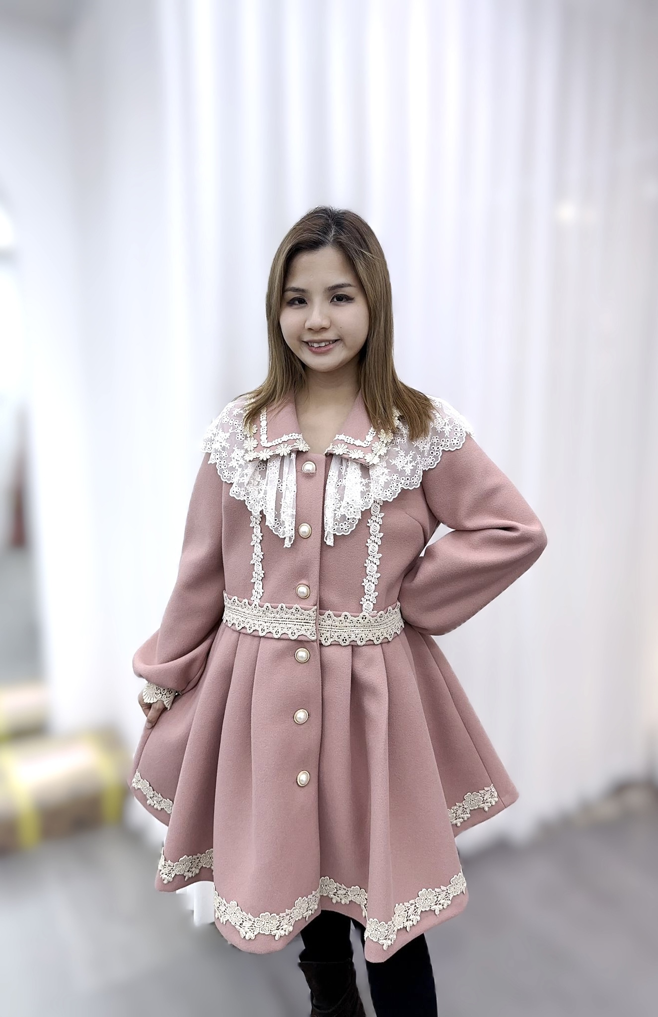 P72   輕身高質連身裙 胸42 長36    原價 $899  羊毛30%