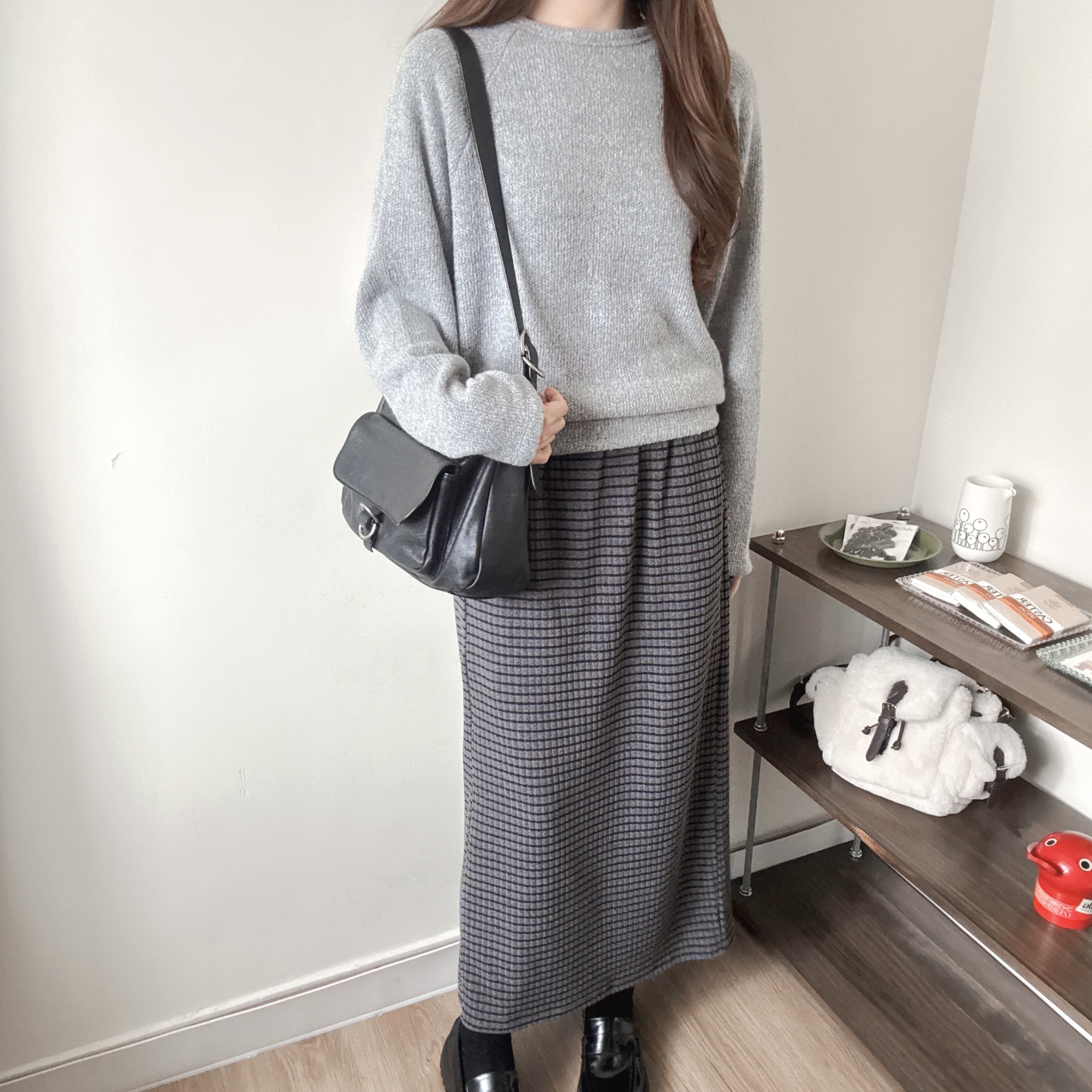 棉質橫間休閒直身裙