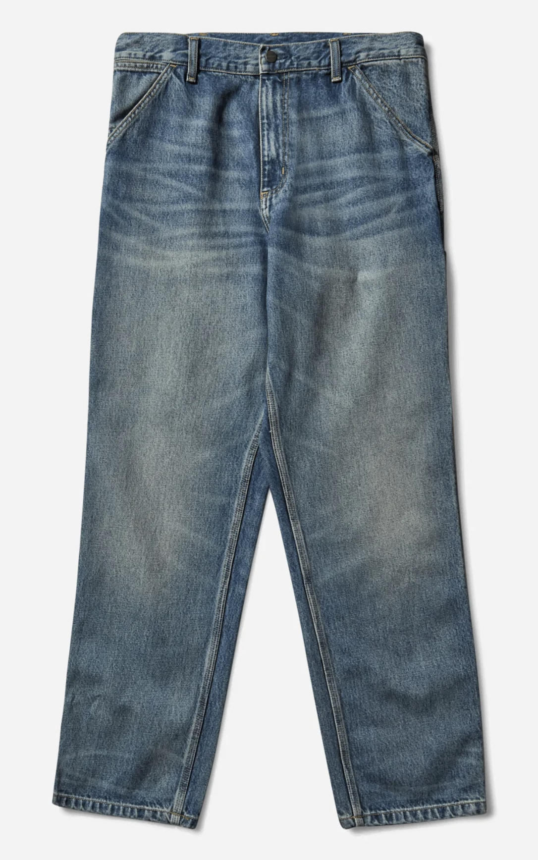 [現貨] CARHARTT WIP SINGLE KNEE PANTS | INDIGO WORN WASHED