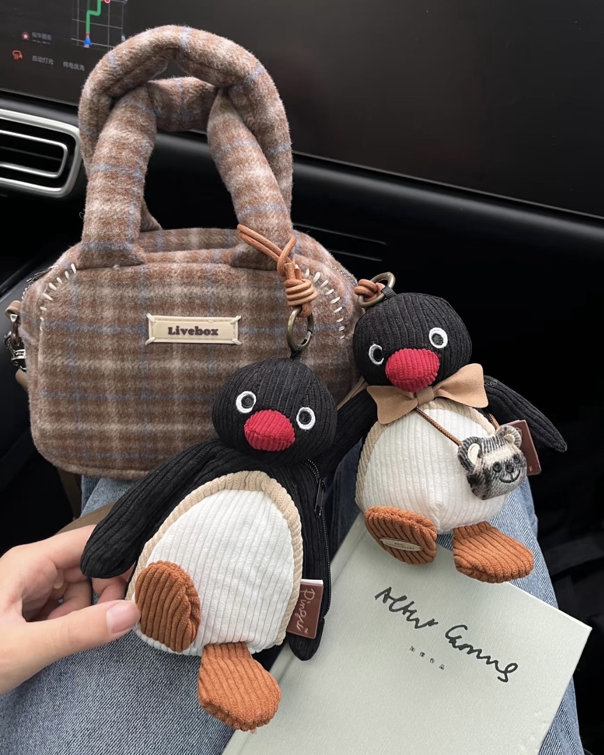 Pingu 企鵝家族 燈心絨 掛件 娃娃 吊飾 四款