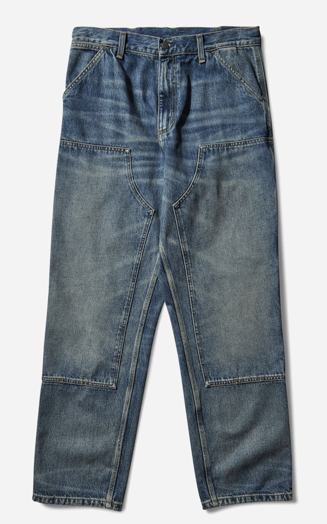 [現貨] CARHARTT WIP DOUBLE KNEE PANTS | INDIGO WORN WASHED