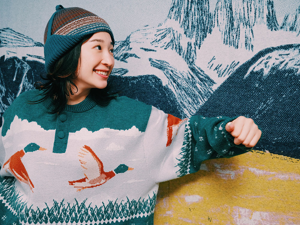 Rust on The Blue Door Earcuff Beanie