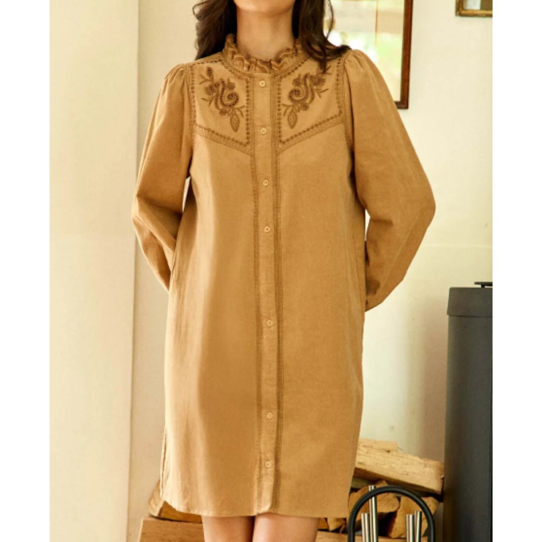 1LP1018-170 LA PETITE ETOILE Riya Dress Beige #RIYA-R102522C0A/13-BEIGE (C-EU-E)