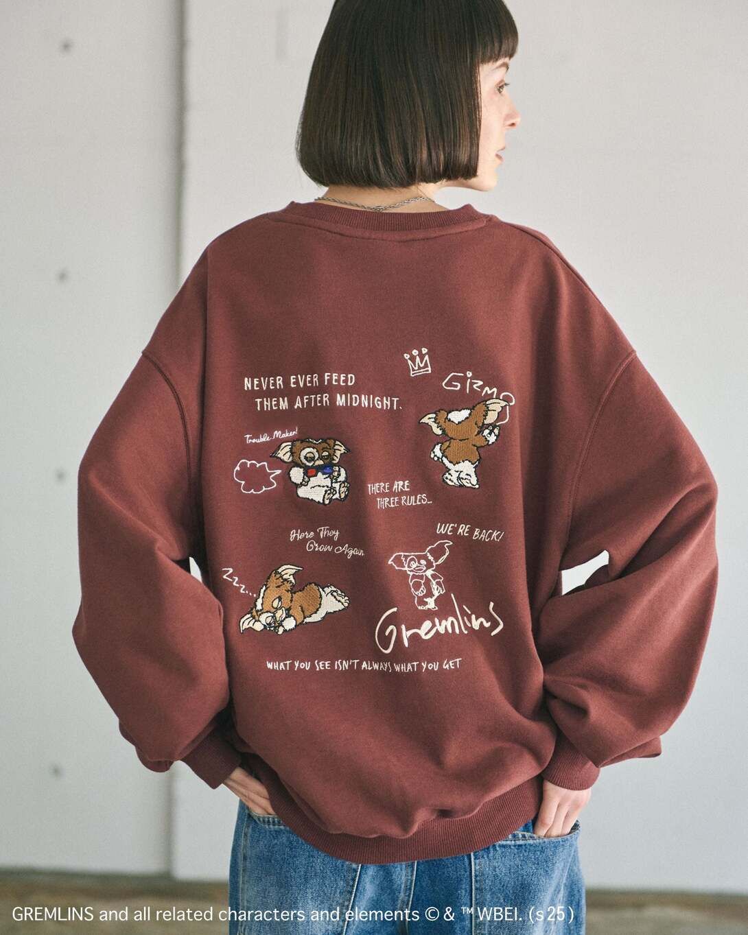 【GREMLINS】小精靈塗鴉刺繡大學TEE