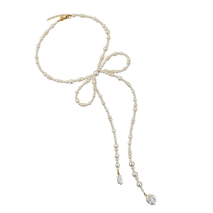 1MY1122-020 MAYOL 希臘全人手製飾品 White Wedding Necklace #N24 (A-K11-E)