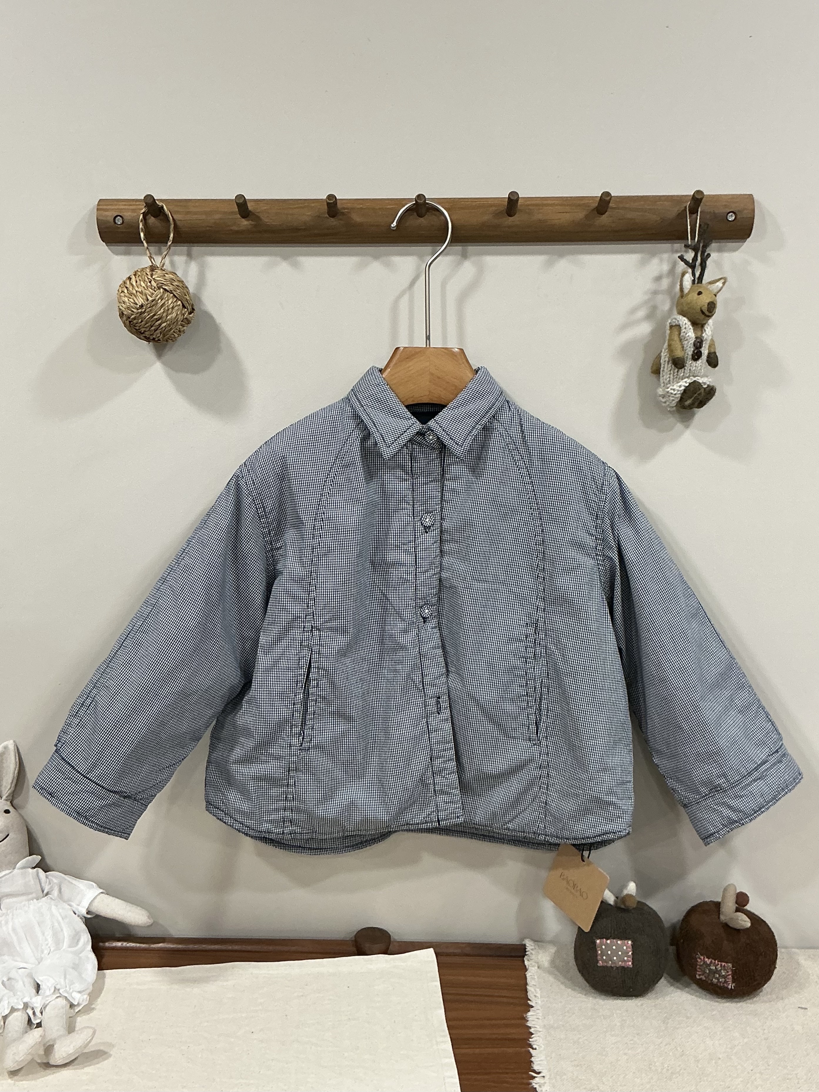 A03607細格紋襯衫外套