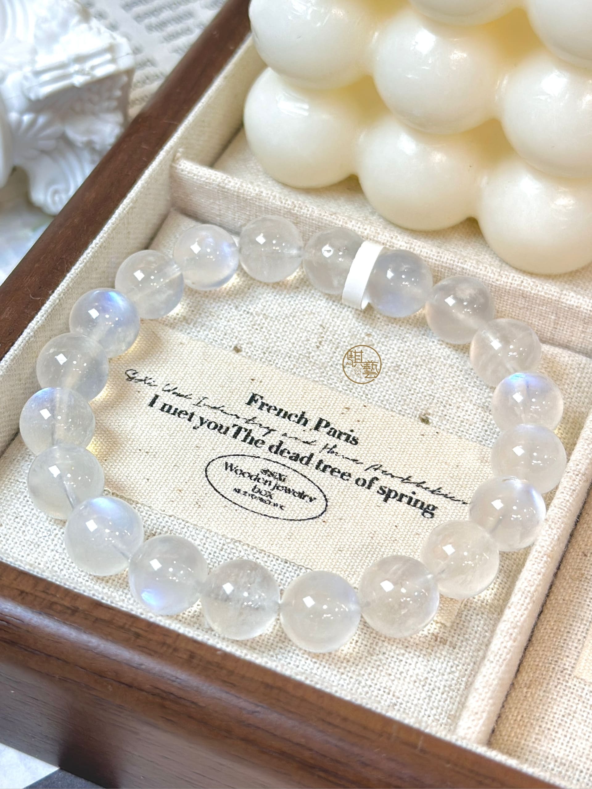 藍月光手串｜柔光靜心・直覺開啟・情緒平衡（10mm）