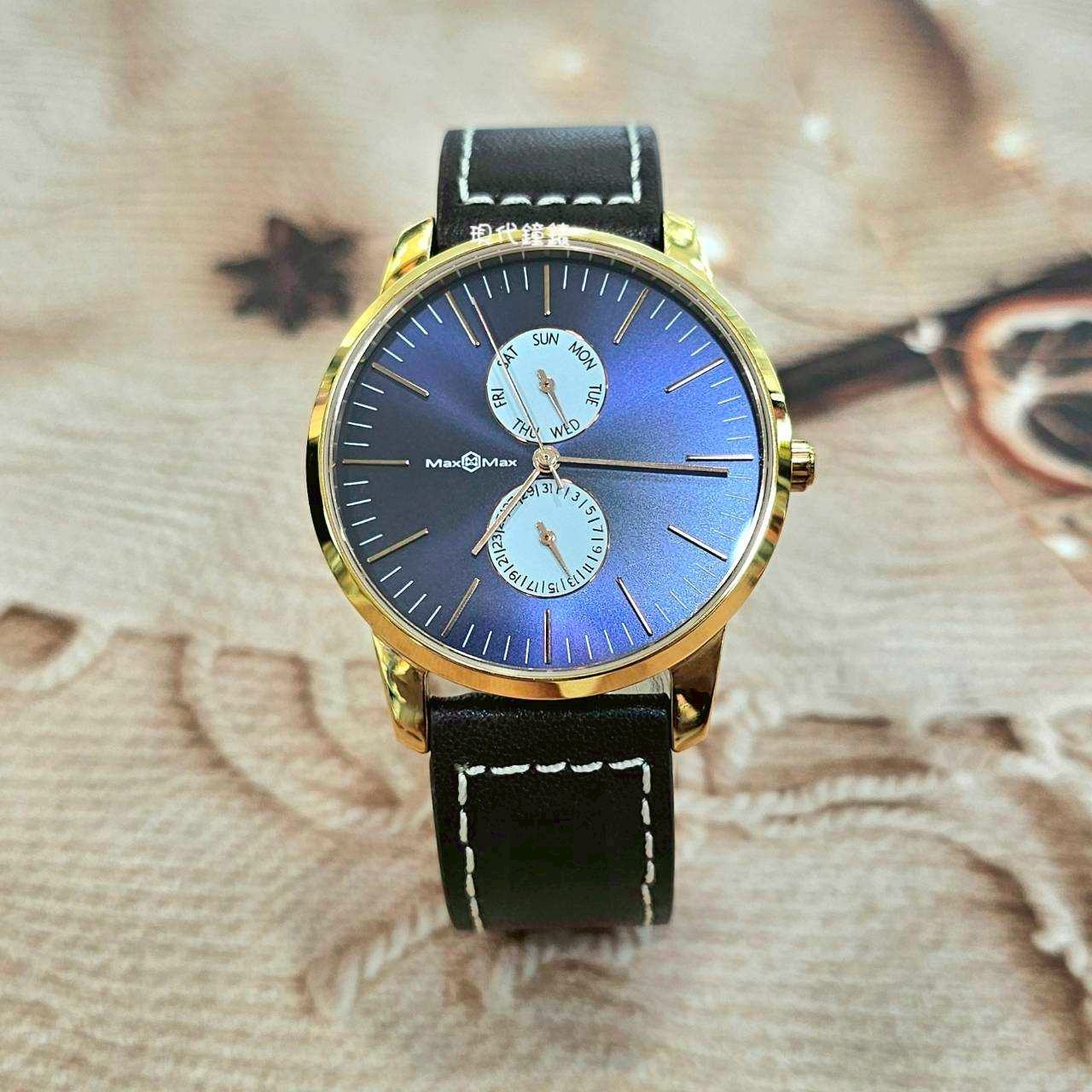【Max Max】歐美執事風•柔韌皮質MAS7022-2  40mm 現代鐘錶