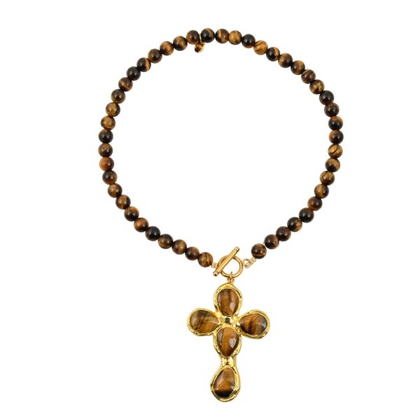 1MY1122-028 MAYOL 希臘全人手製飾品 Eye Of The Tiger Necklace #N42 (A-K11-E)