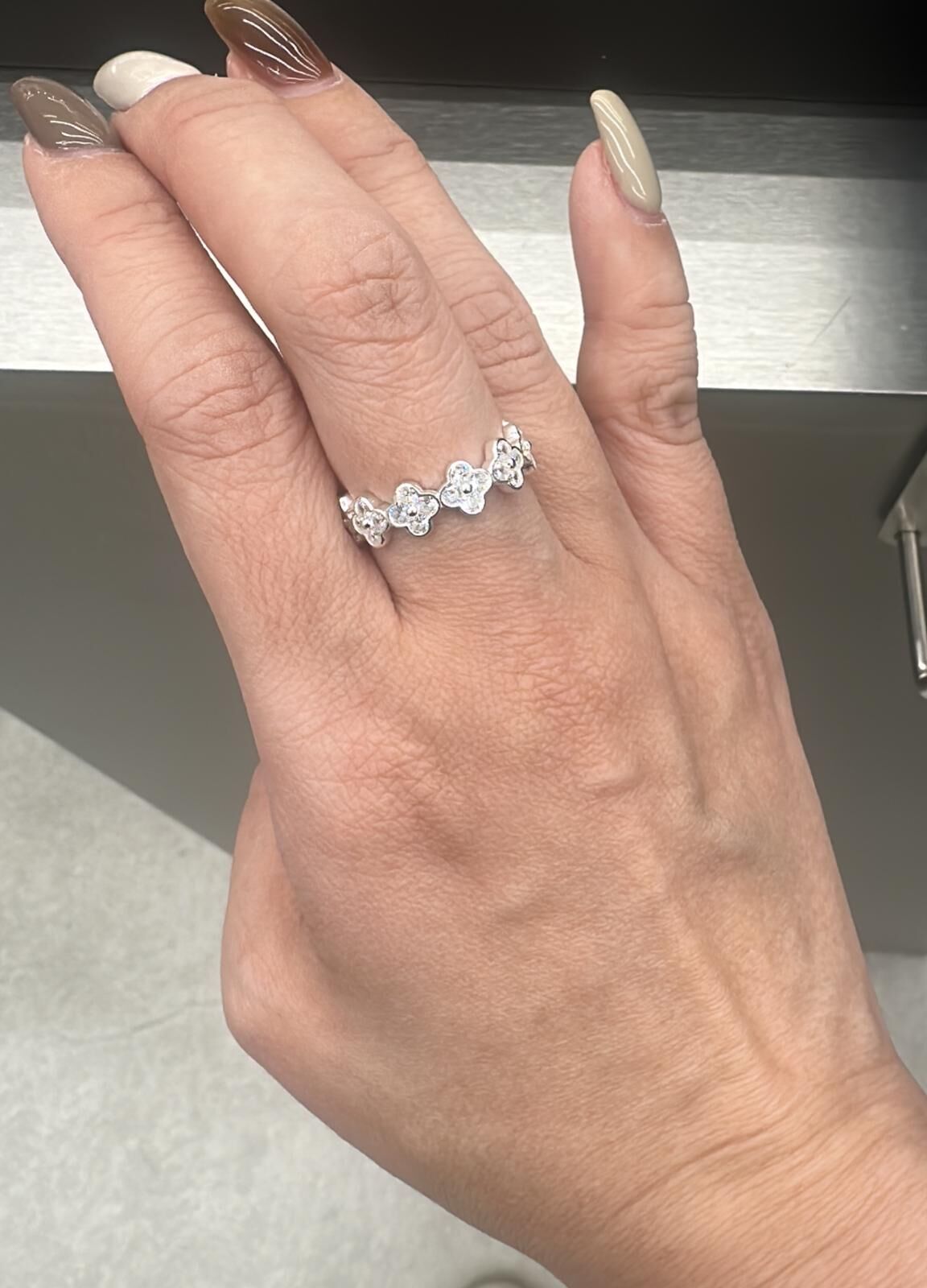 (5251) 925 純銀施華洛四葉草戒指