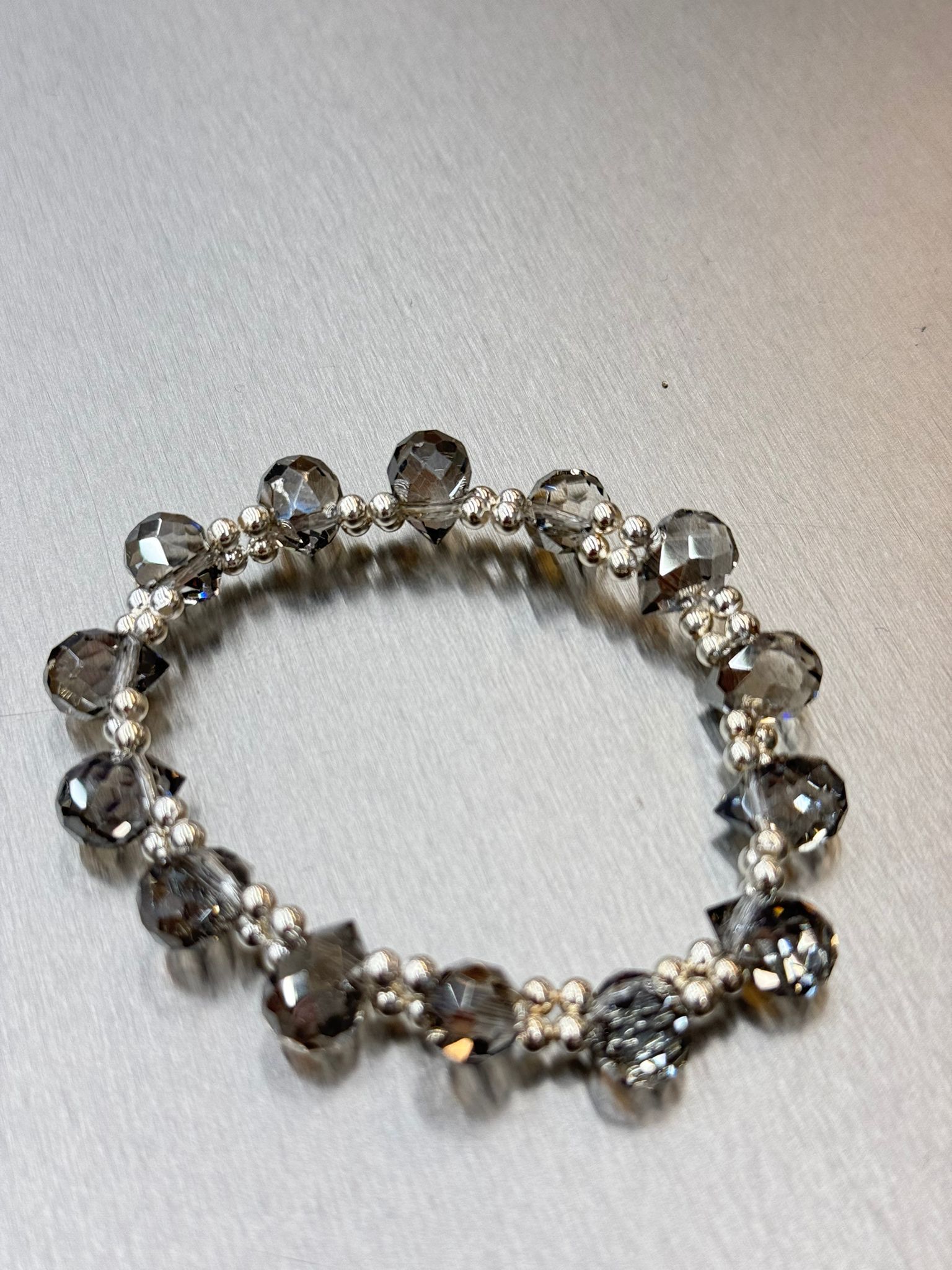 (5256) 施華洛水滴拼925純銀手鍊