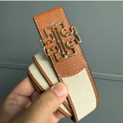 PS45 Tory Burch 196133556610 1.5" Miller Canvas Belt