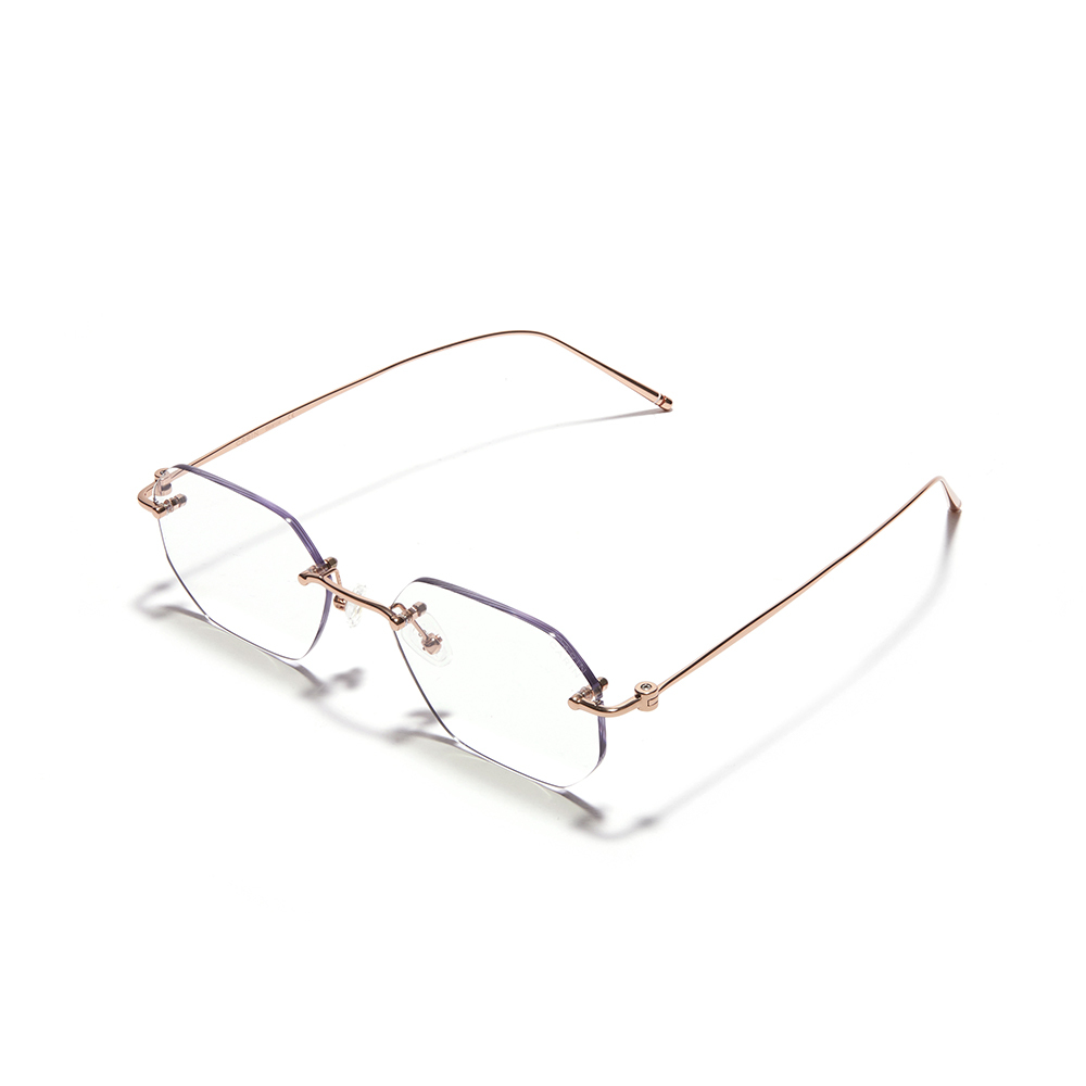 【CARIN】SIENNA H+ C1 無框光學眼鏡♣(玫瑰金)(含0度藍光)