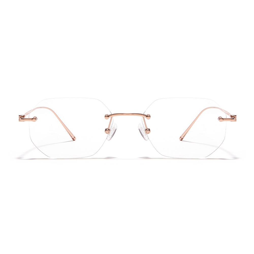 【CARIN】SIENNA H+ C1 無框光學眼鏡♣(玫瑰金)(含0度藍光)