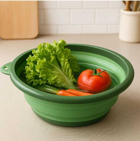 1119KM54 -KIDSME-石墨烯多功能摺疊盆 中/大 (綠色) (淺紫色) (A54)