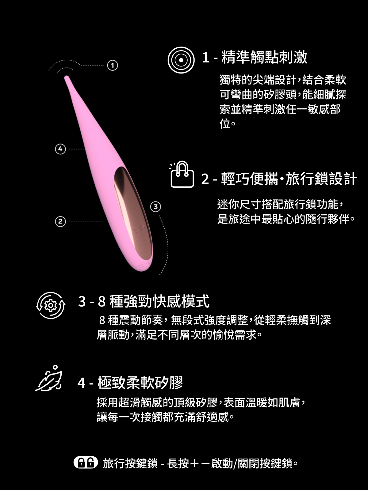 LELO DOT Travel,LELO,瑞典 LELO,情趣用品,情趣玩具,陰蒂按摩棒,C點棒,陰蒂震動器,陰蒂震動棒