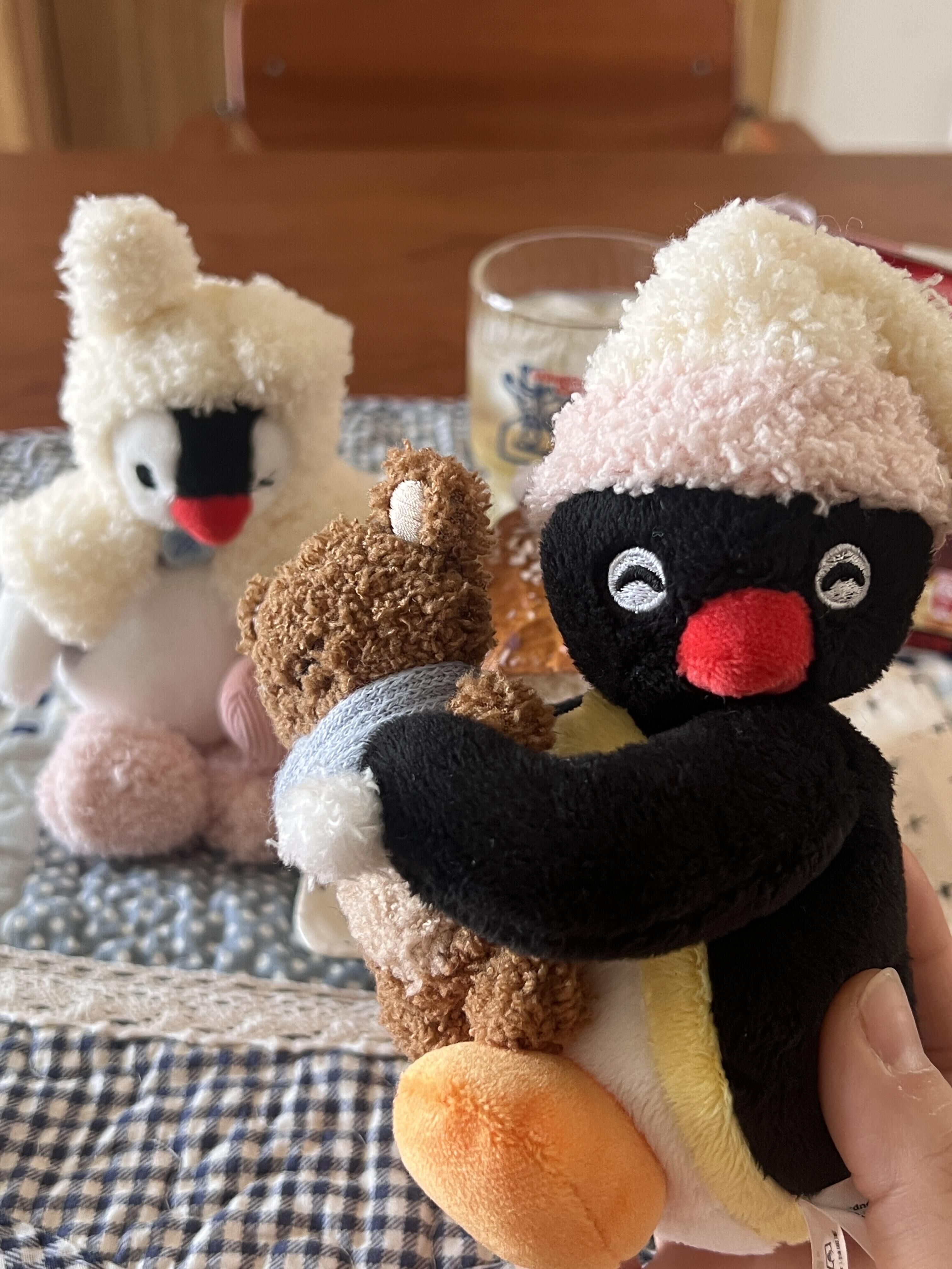 代購-<500元左右交換禮物>正版授權 PINGU 企鵝家族 宅在家系列 毛絨 掛件