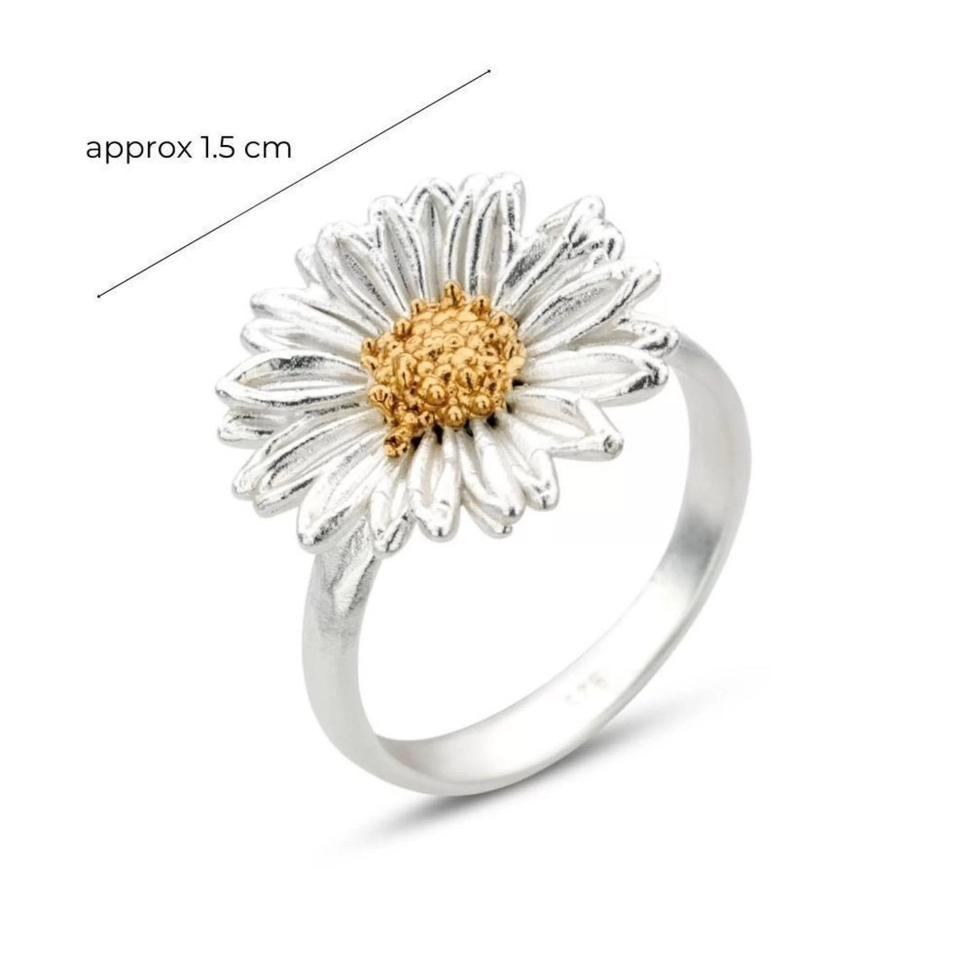 1TA0524-171 THALLO Daisy Field Daisy Ring 24k Gold And Sterling Silver #s523a (A-SK-E)