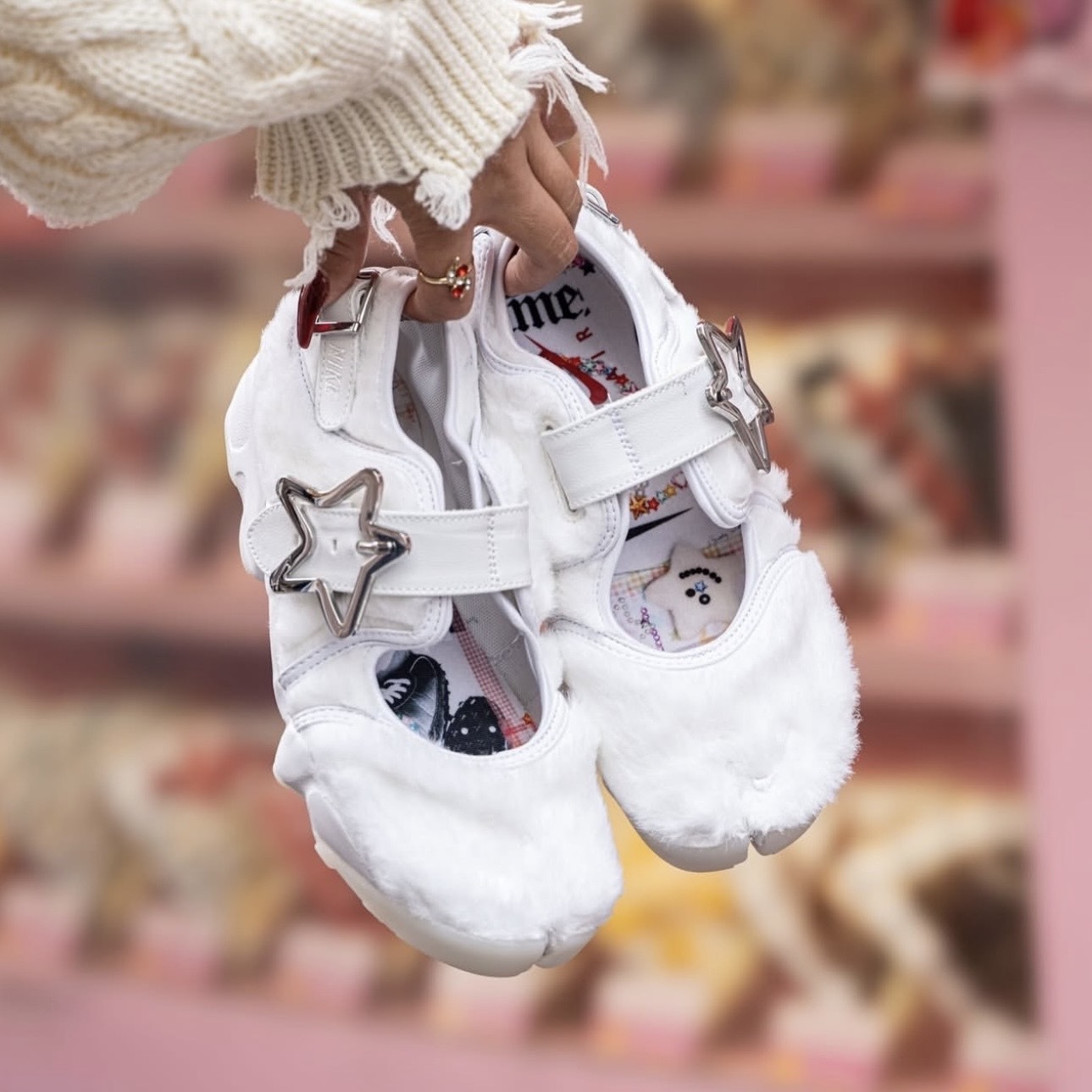 NIKE AIR RIFT SUMMIT 雪白 毛毛 星星扣 分趾鞋 忍者鞋 氣墊 休閒鞋 女鞋 IM6693-111