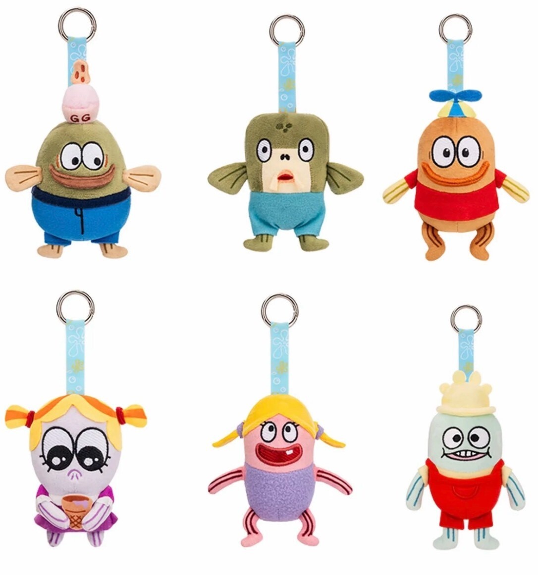 SpongeBob SquarePants, Bikini Bottom Fish Series Plush Toy Charms - Available in various styles