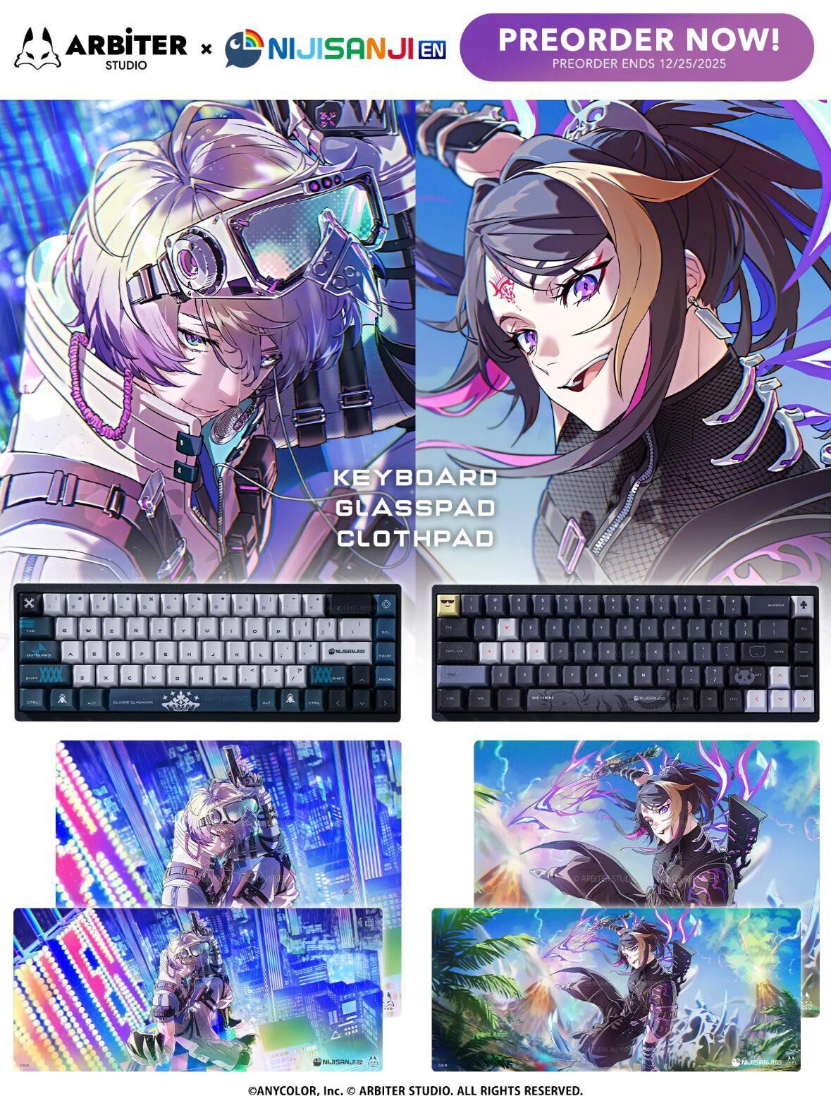 「彩虹社代購」NIJISANJI EN X Arbiterstudio (SHU & CLAUDE)