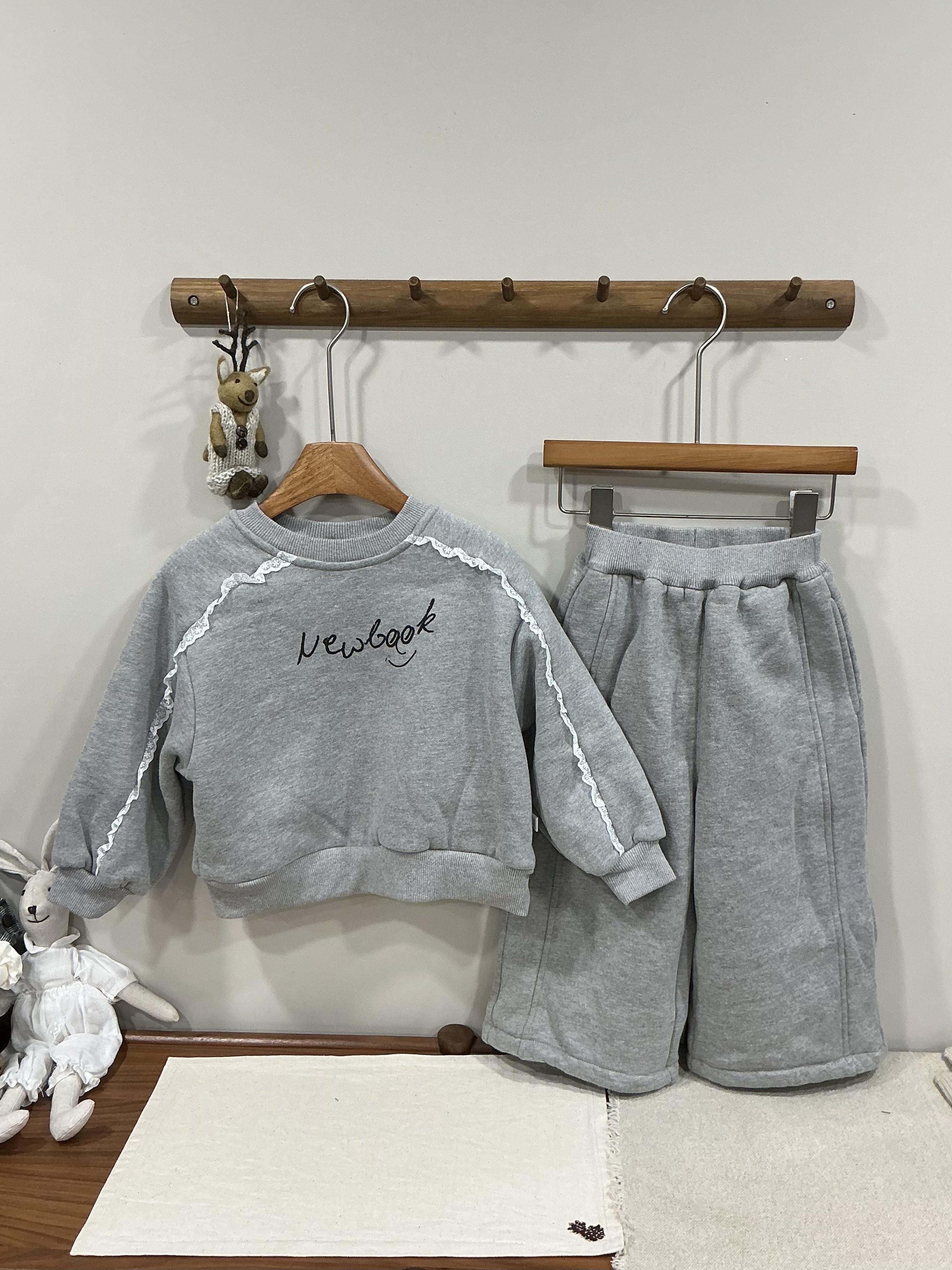 A03614小蕾絲內刷毛套裝