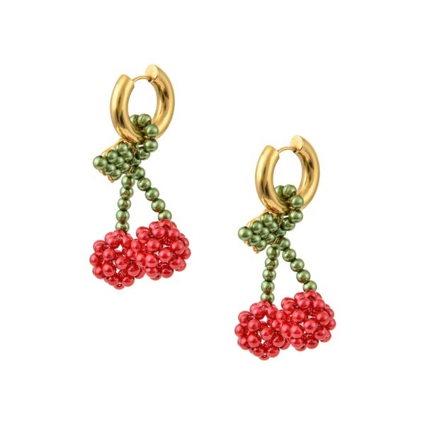 1MY1122-049 MAYOL 希臘全人手製飾品 Cherry Bomb Earrings #E06 (A-K11-E)