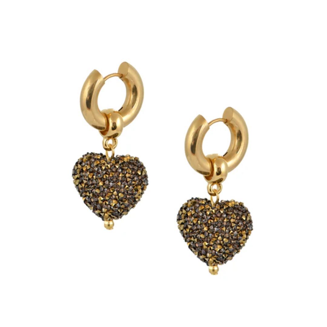 1MY1122-066 MAYOL 希臘全人手製飾品 Candyshack Earrings Black Gold #CC19 (A-K11-E)