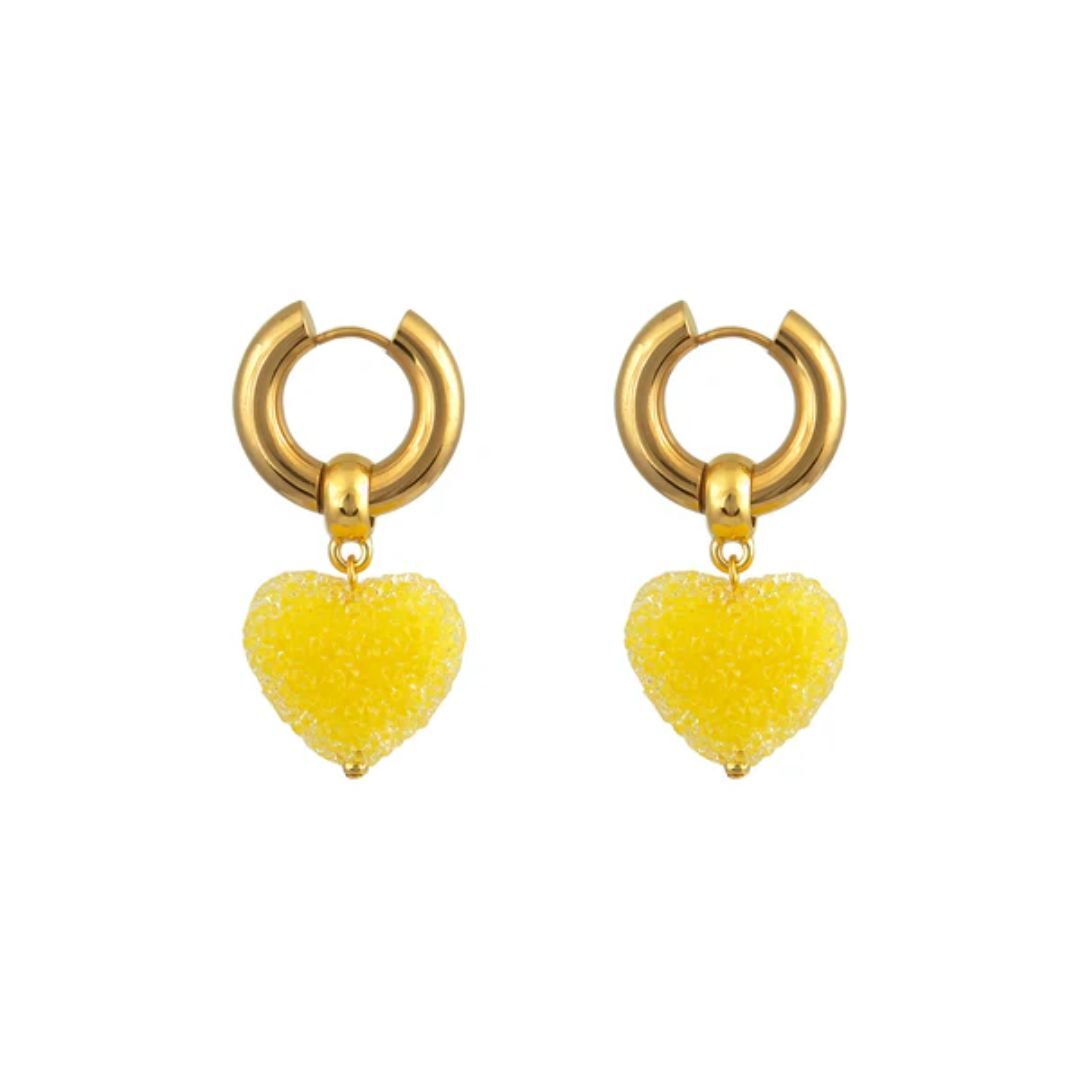 1MY1122-063 MAYOL 希臘全人手製飾品 Candyshack Earrings Yellow #CC16 (A-K11-E)