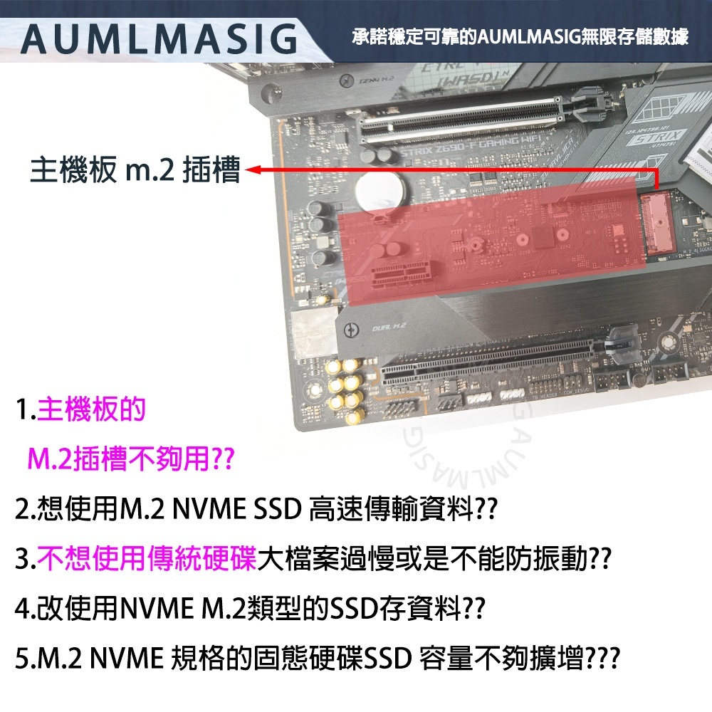 AUMLMASIG｜IOGO Sprint 1 M.2 NVMe SSD 轉 PCIe X4 擴展卡 + 8W導熱膠