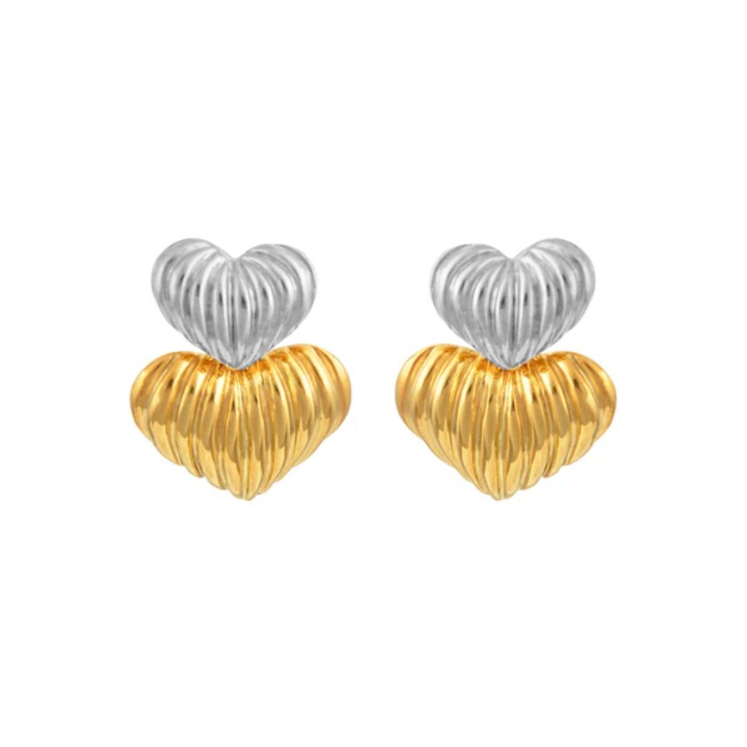1MY1122-059 MAYOL 希臘全人手製飾品 Sherrie Earrings Silver/Gold #E54 (A-K11-E)