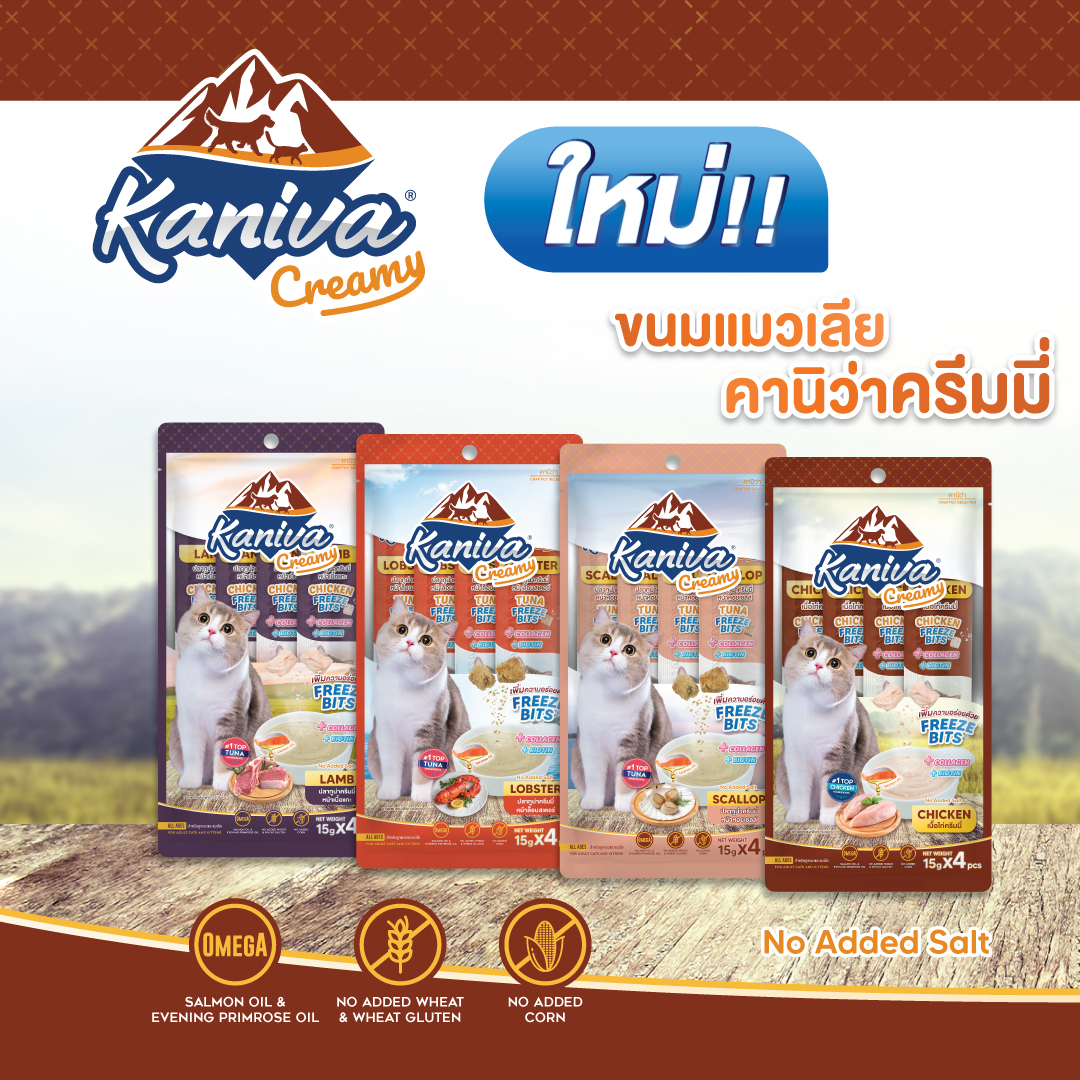 （4款）泰國Kaniva Creamy Freeze Bits 凍乾碎肉泥系列 4入