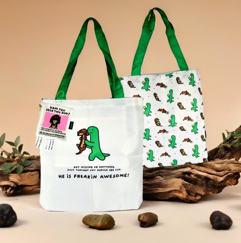 JOGUMAN 療癒系恐龍|手提購物袋  折疊環保袋