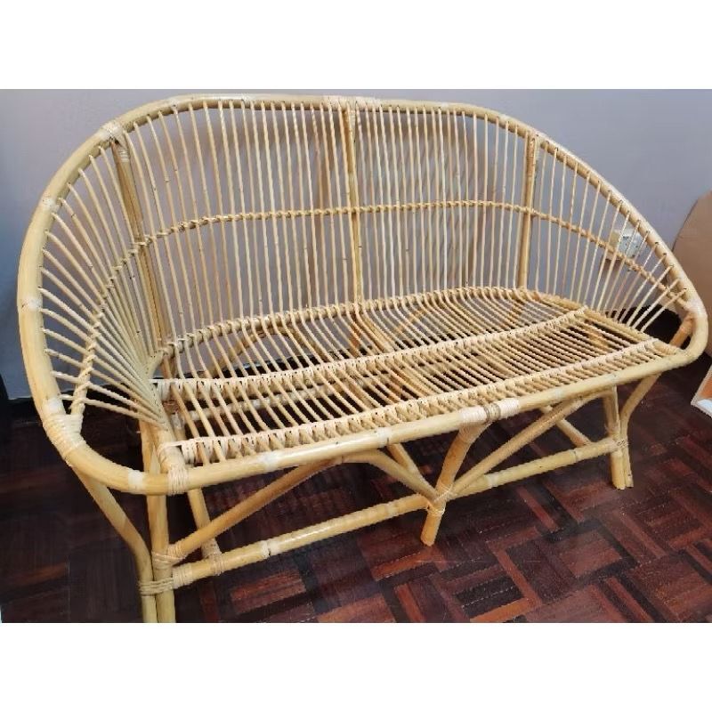 [The Rattan House] Premium Rattan Chair 2 Seater 1 Seater for Indoor or Outdoor Lobby Garden/ Rotan Kerusi