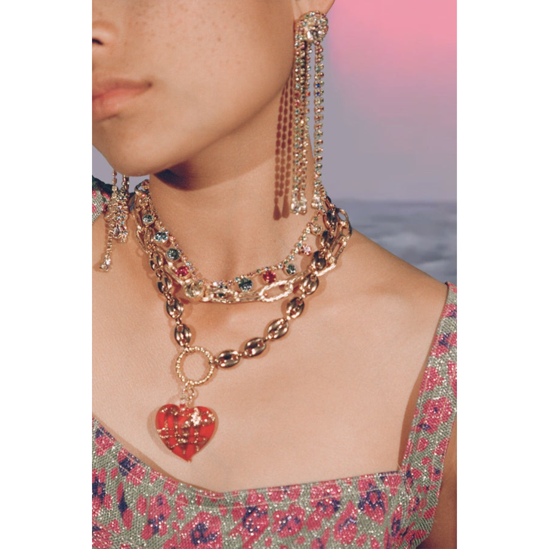 1MY1122-004 MAYOL 希臘全人手製飾品 Heart Of Glass Necklace #CC06  (A-K11-E)
