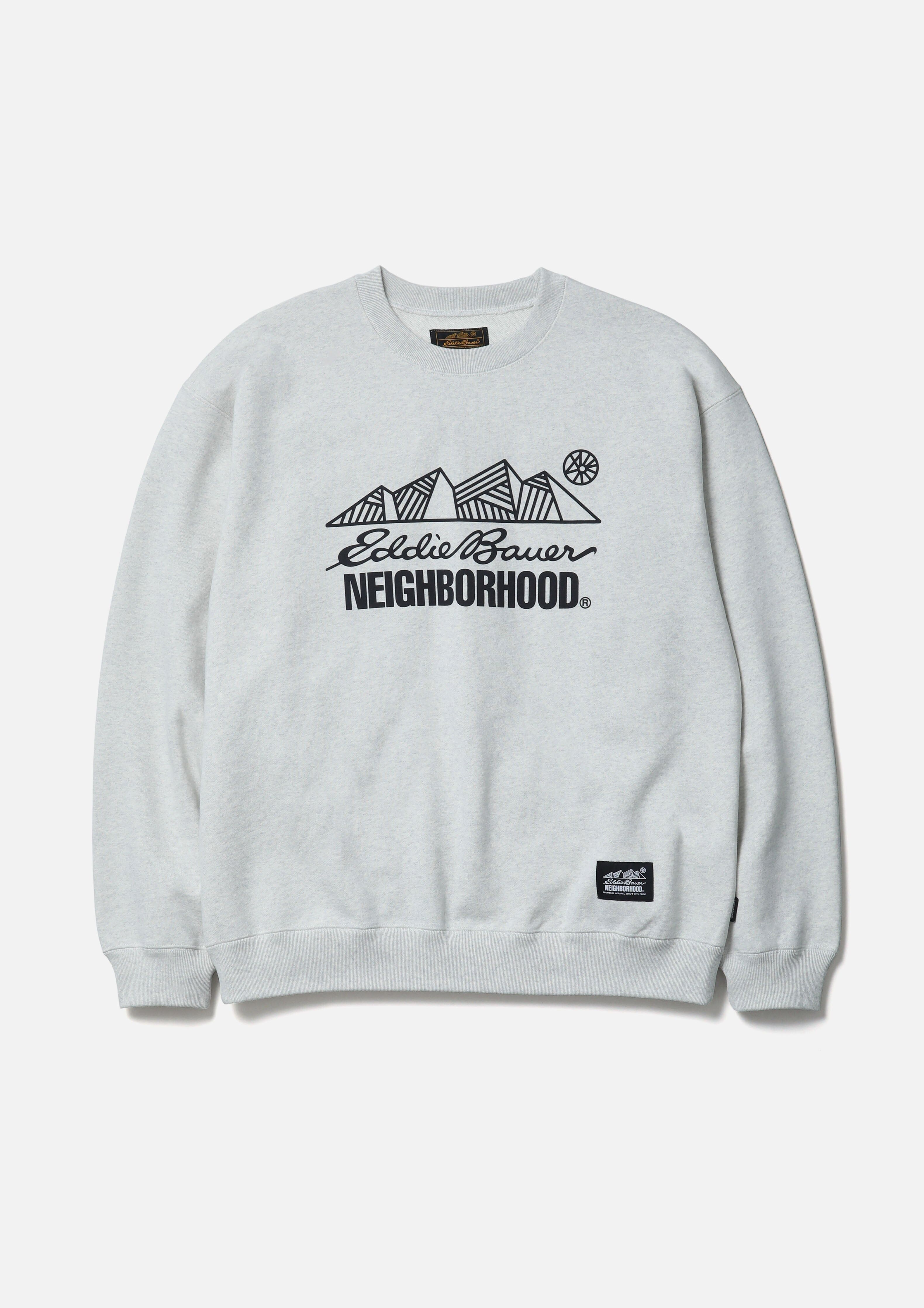 2025AW NEIGHBORHOOD NBHD NH X EDDIE BAUER . CLASSIC SWEAT SHIRT LS 美國戶外品牌 聯名 雪山 大學T 現貨 252ZMEBN-CSM02