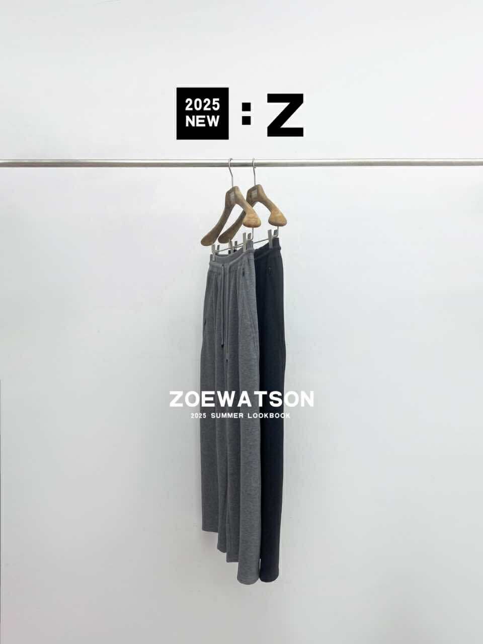 抽繩內刷毛棉長褲 zoewatson