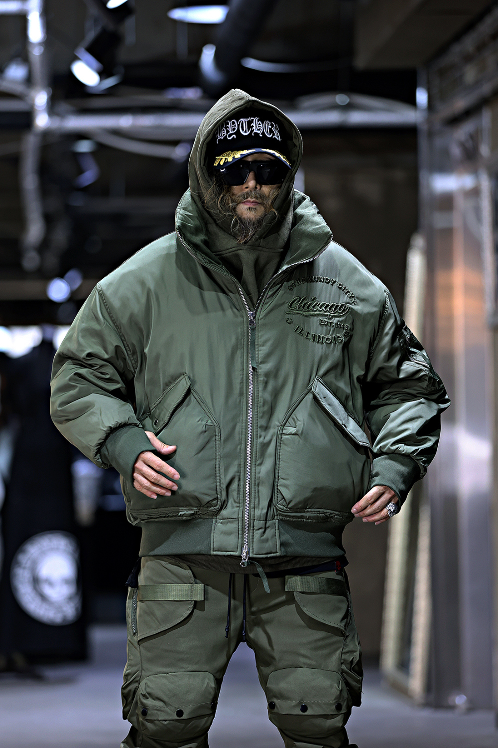 芝加哥刺繡飛行外套