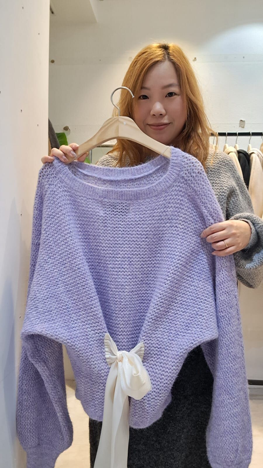 HI19N 後面蝴蝶結絲帶 冷杉