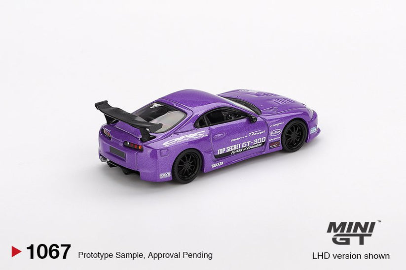 MINI GT 1/64 #1067 豐田 Toyota Supra (A80) Top Secret GT-300 紫色 右軚