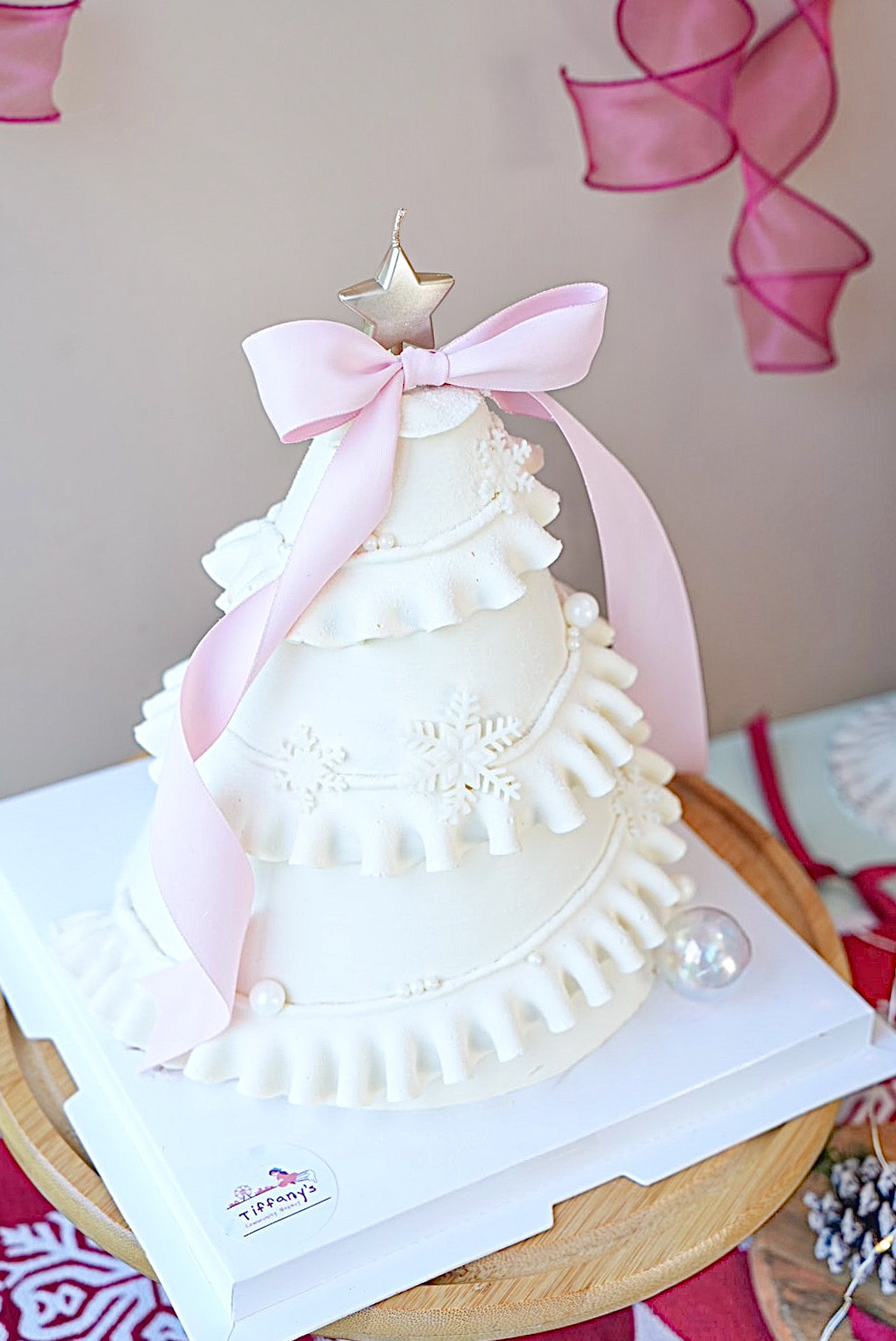 🎄 朱古力草莓布甸聖誕樹蛋糕