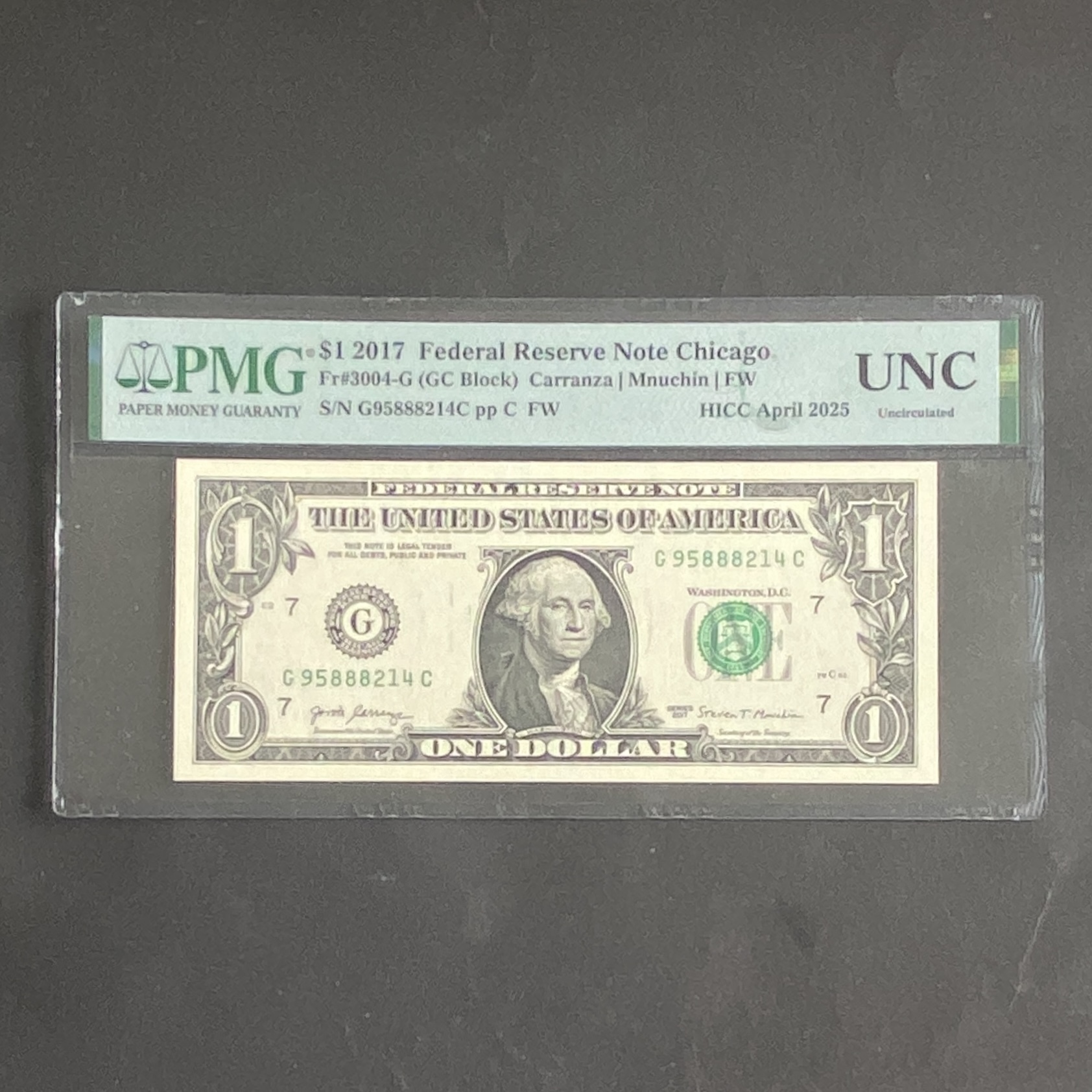 2017 USA 1 dollar (UNC) PMG Sample