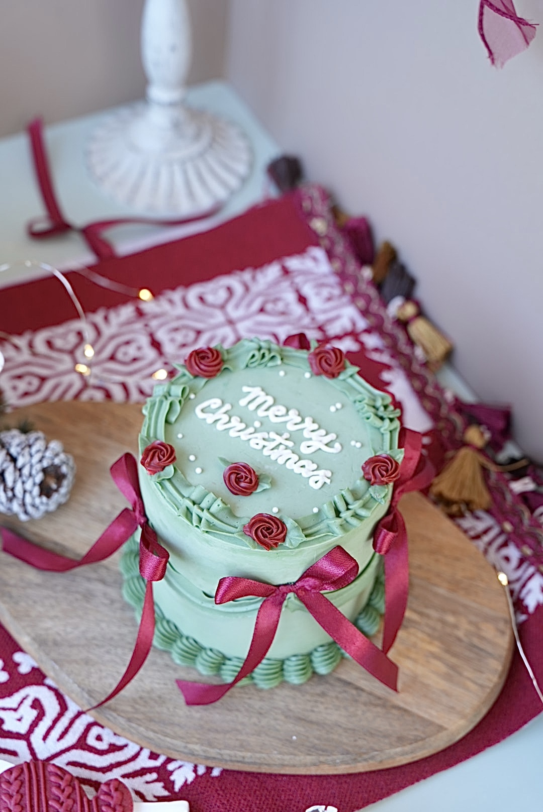 ❤️‍🔥 伯爵肉桂蘋果聖誕蛋糕