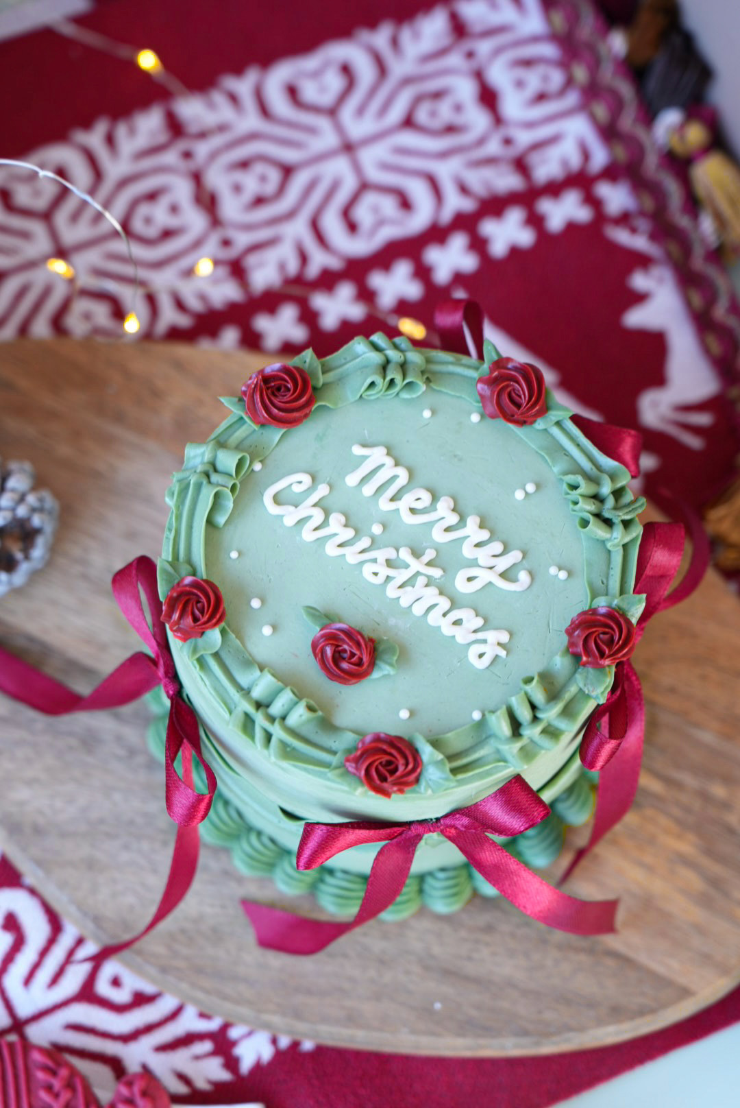 ❤️‍🔥 伯爵肉桂蘋果聖誕蛋糕