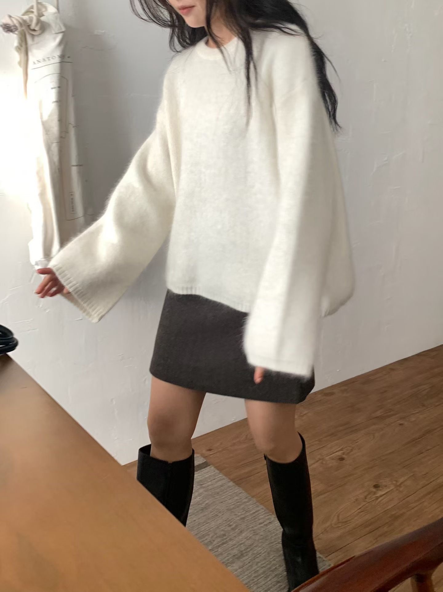Angora wool soft knit
